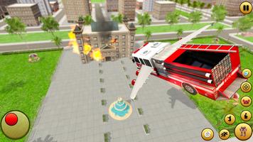 Fire Truck Robot Transform - F capture d'écran 3