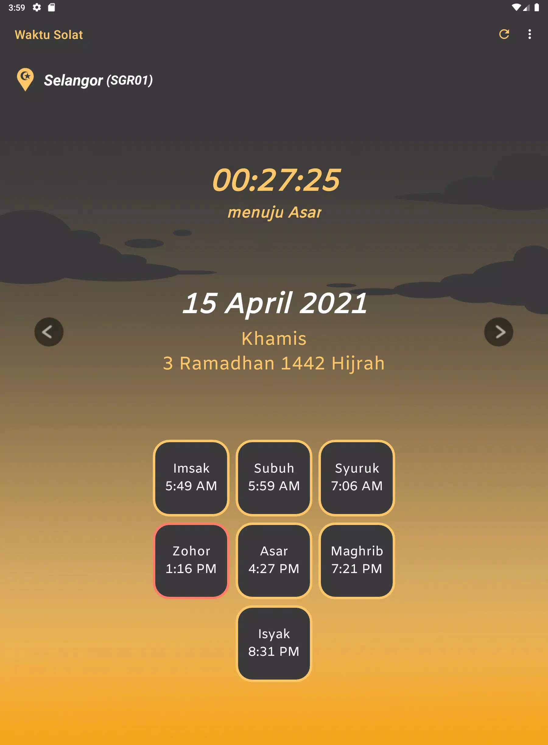 Subuh selangor 2021