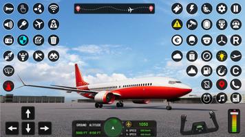 Airplane Flight: 3D Sim Game Affiche