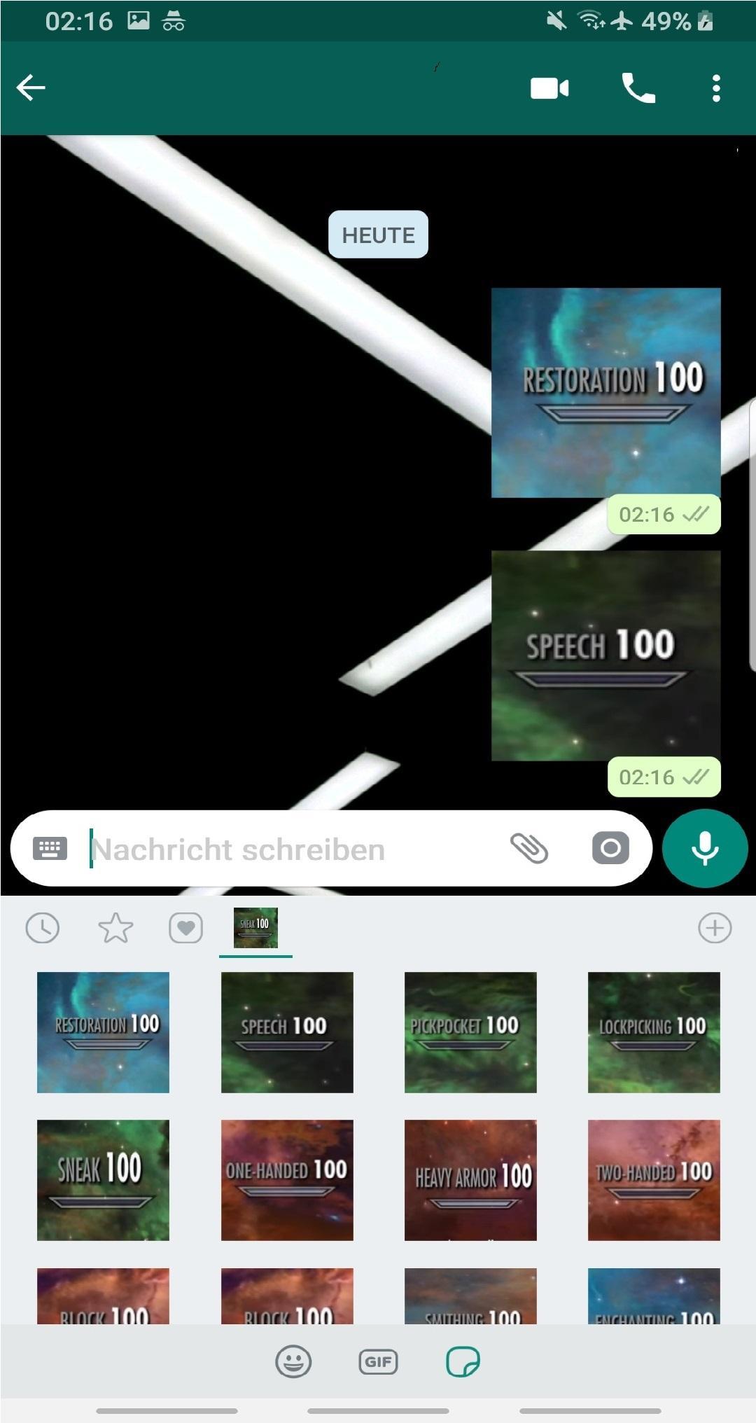 Skyrim Skill Points Wa Sticker Pack Dank Memes For Android Apk