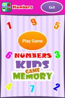 Numbers - Kids Memory Game Affiche