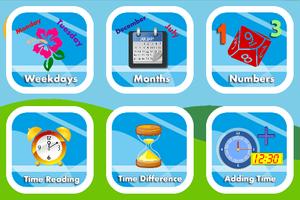 Learn Clock,Day & Month - Kids Plakat