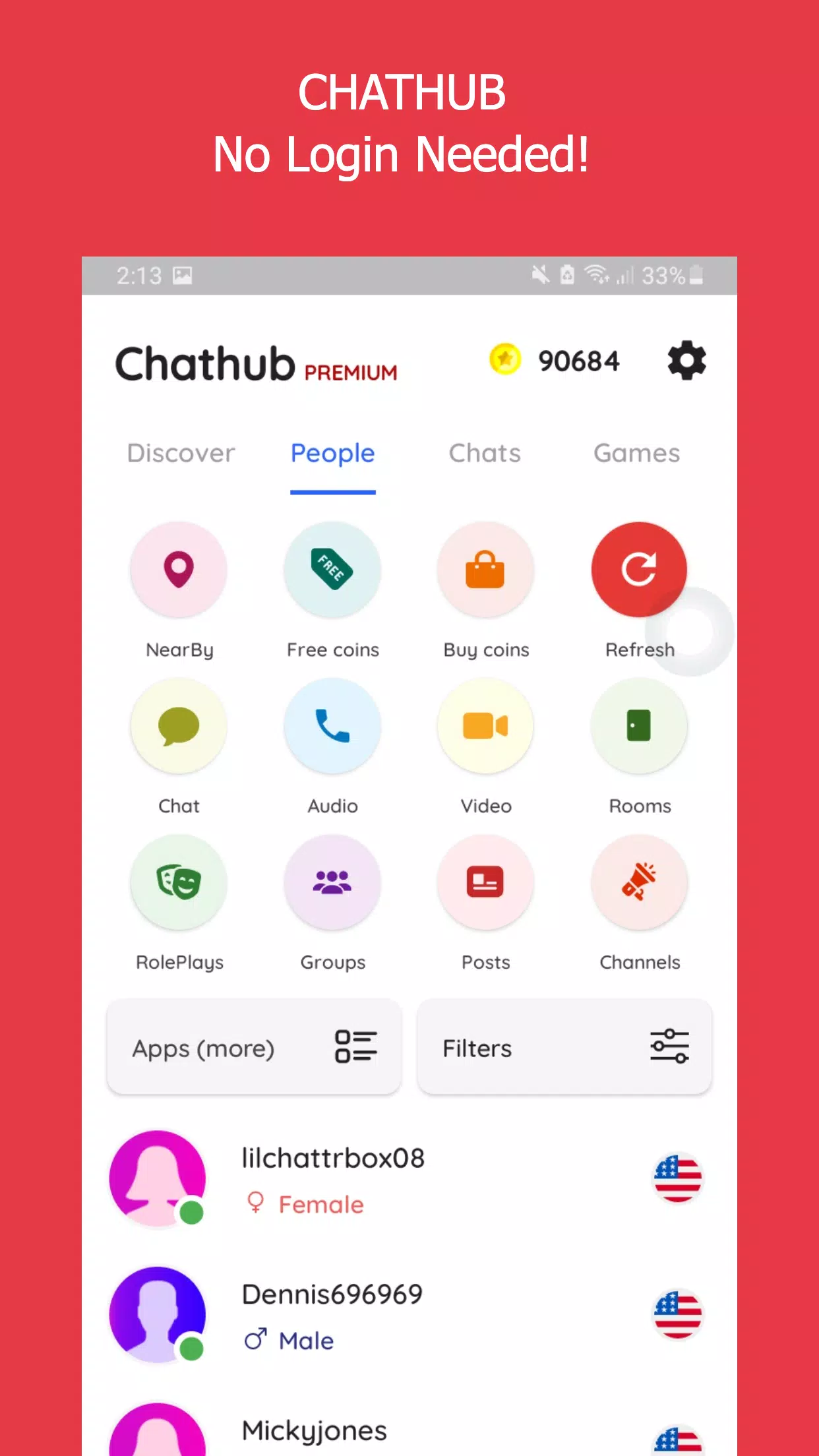Descarga de APK de Chathub Stranger Chat No Login para Android