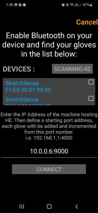 StretchSense WiFi Bridge screenshot 2