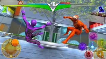 Street Fight Spider Hero 3D পোস্টার