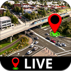 vista de calle: navegacion GPS icono