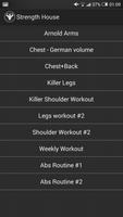 Strength House - GYM Workouts  Ekran Görüntüsü 1