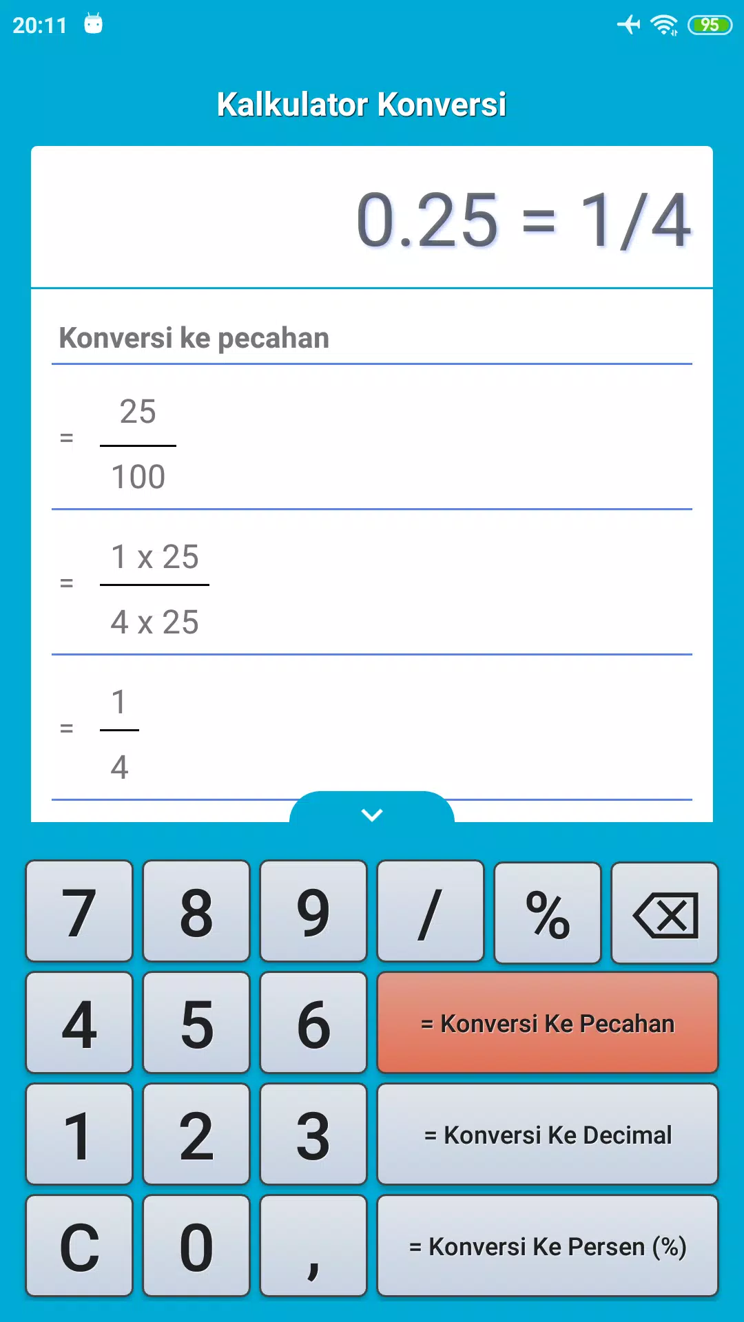 Kalkulator desimal ke pecahan APK for Android Download