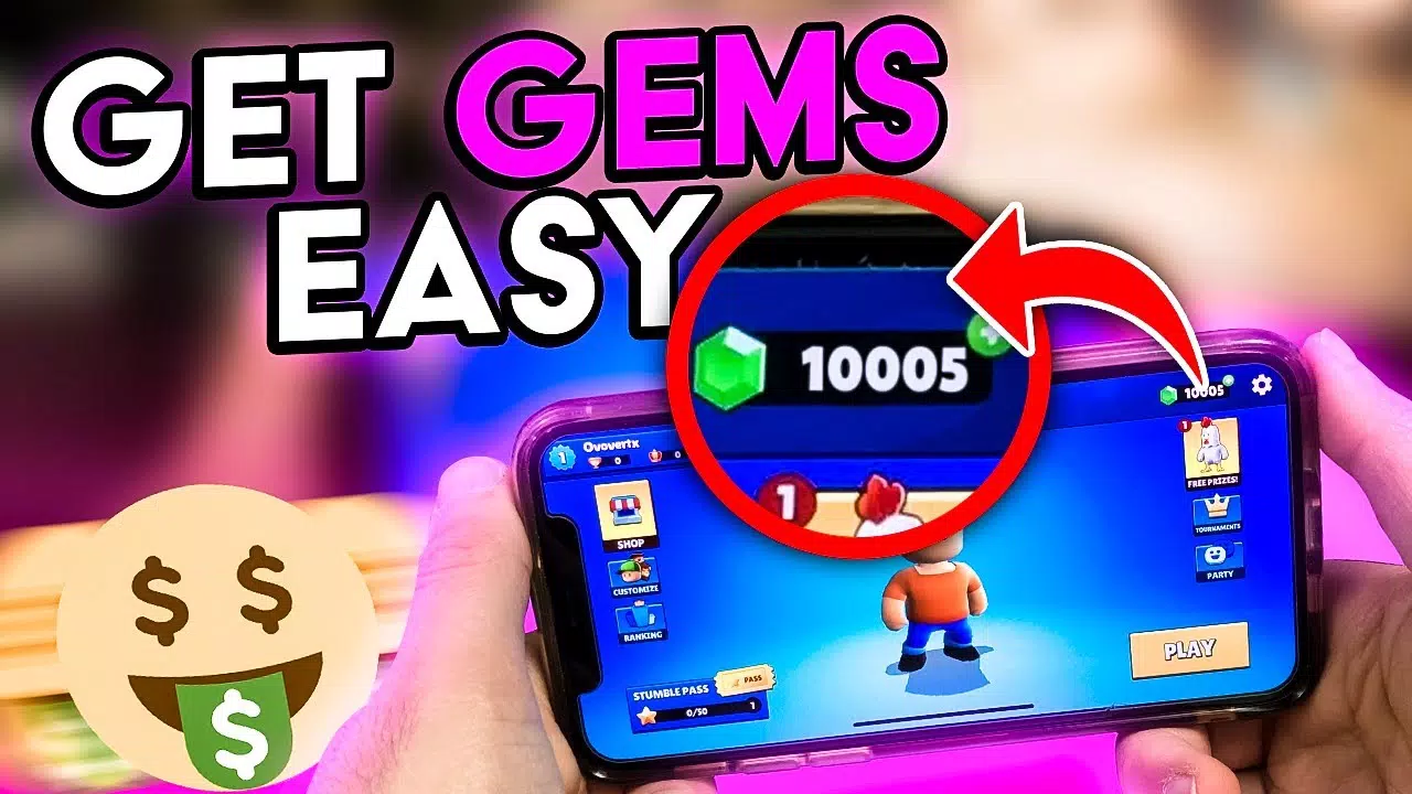 How I got 999,999 Free Gems & Skins in Stumble Guys Hack/MOD for Unlimited  Gems 