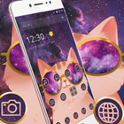 Icona Glitter Galaxy Stubborn Cat Theme