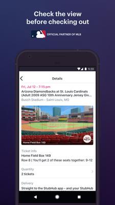 StubHub Screenshots