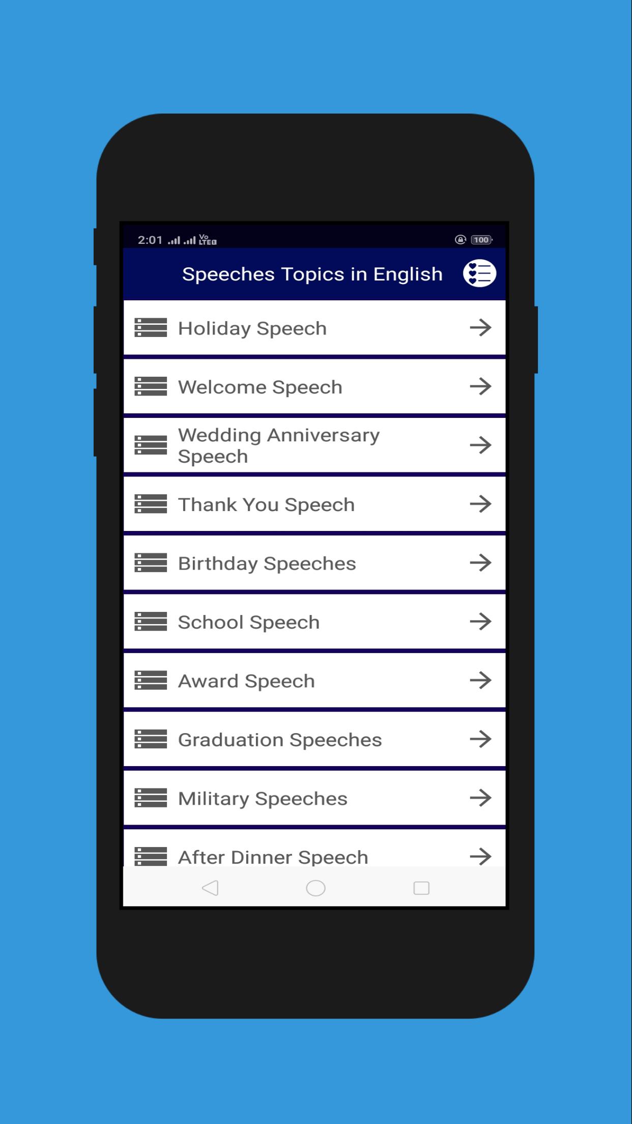 Speech topic