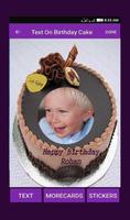 Text on Birthday Cake постер