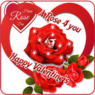 Valentine Rose Day Love Emoji Stickers icône