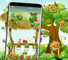 Poster Cartoon Watermelon Theme