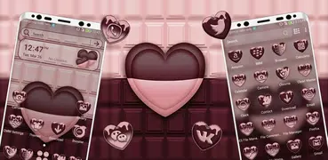 Chocolate Heart Launcher Theme