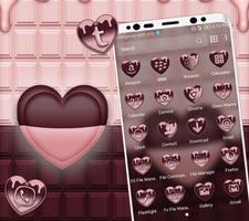 Chocolate Heart Launcher Theme تصوير الشاشة 1