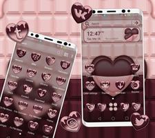 Chocolate Heart Launcher Theme تصوير الشاشة 2