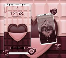 Chocolate Heart Launcher Theme تصوير الشاشة 3