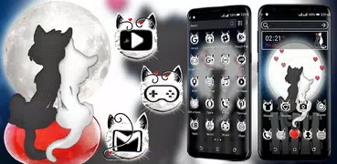 Cute Cat Love Launcher Theme