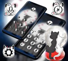 Cute Cat Love Launcher Theme تصوير الشاشة 1