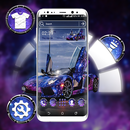 Blue Glitter Car LauncherTheme APK