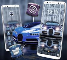 Blue Sport Car Launcher Theme скриншот 3