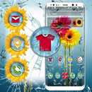 Broken Glass Flower Theme APK