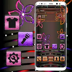 Glitter Flower Launcher Theme Icon