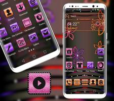 Glitter Flower Launcher Theme پوسٹر