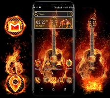 Fire Guitar Launcher Theme ポスター