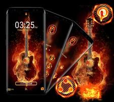 Fire Guitar Launcher Theme ảnh chụp màn hình 2