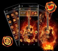 Fire Guitar Launcher Theme ảnh chụp màn hình 3