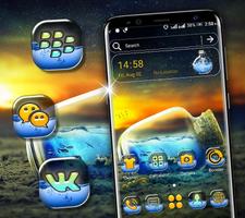 Ocean in Bottle Launcher Theme plakat