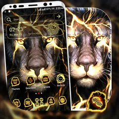 Lion Fire Launcher Theme APK download