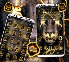 Lion Fire Launcher Theme скриншот 2