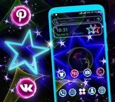 Neon Colorful Star Theme 포스터