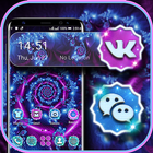 Neon Flower Art Launcher Theme icône