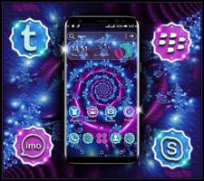 Neon Flower Art Launcher Theme Cartaz