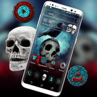 Skull Crow Launcher Theme أيقونة