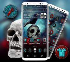 Skull Crow Launcher Theme الملصق