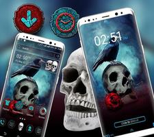 Skull Crow Launcher Theme imagem de tela 2