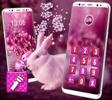 Pink Bunny Launcher Theme capture d'écran 3