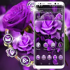 Descargar APK de Purple Rose Launcher Theme