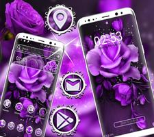 Purple Rose Launcher Theme ảnh chụp màn hình 2