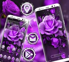 Purple Rose Launcher Theme capture d'écran 2