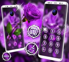 Purple Rose Launcher Theme ảnh chụp màn hình 3