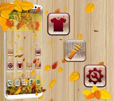 Wooden Autumn Launcher Theme Ekran Görüntüsü 1
