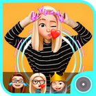 3D Emoji Face Camera - Snap Emoji Head Stickers icône