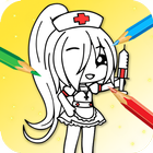 آیکون‌ Gacha Coloring Book Game